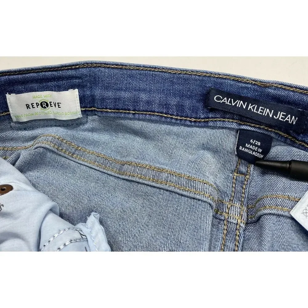 Calvin Klein Shorts Denim Sz 6 High Rise Blue Jean